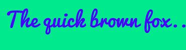 Image with Font Color 4700FF and Background Color 00EA8D